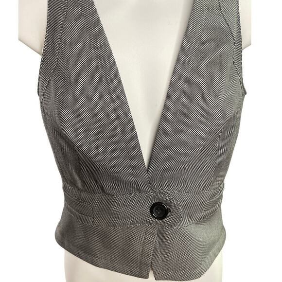 Body by Victoria Gray Front Button Closure Vest Women's Size 0 - Picture 4 of 5